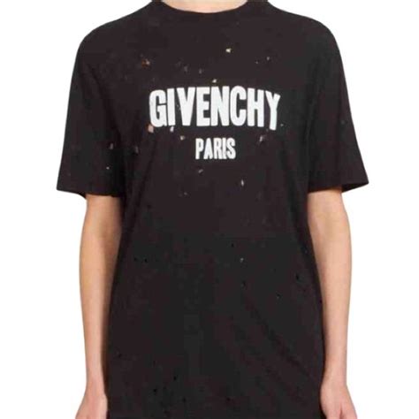 givenchy paris shirt blau|Givenchy top with holes.